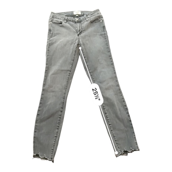 PAIGE | Verdugo Ankle Gemma Gray Raw Hem Jeans | Size 27 - Picture 6 of 9